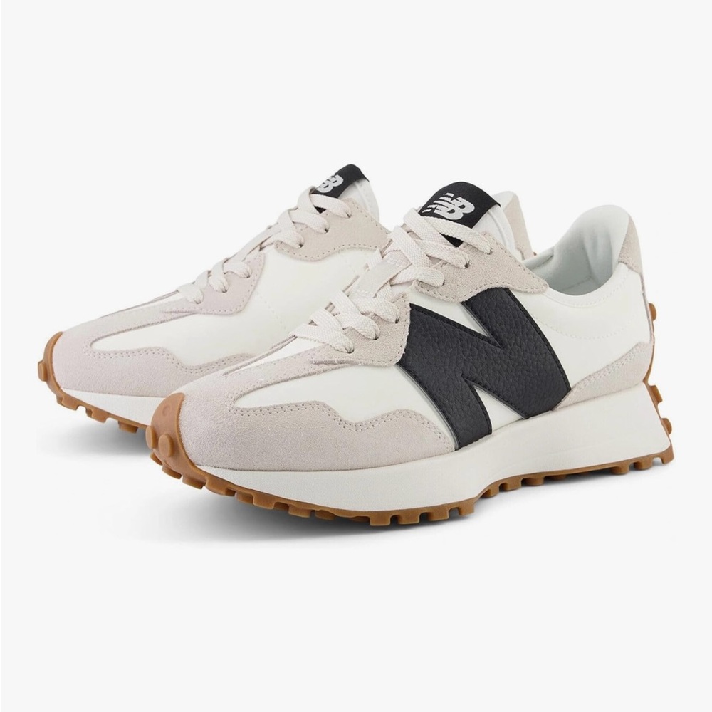 New Balance Cream and Black Sneakers 327
